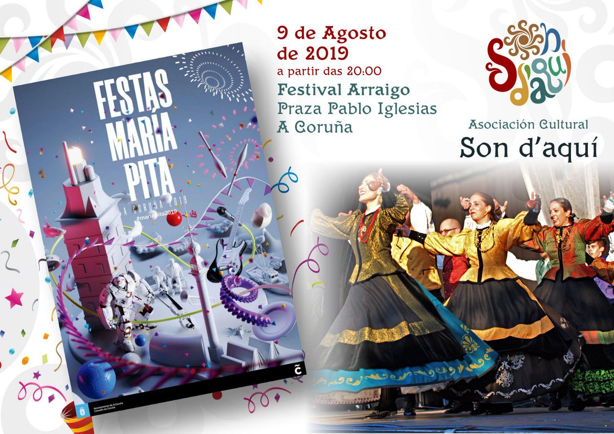 E non podíamos ter unha despedida mellor da nosa cidade que actuando hoxe venres no Festival Arraigo na praza Pablo Iglesias no barrio de #OsCastros
Vémonos a partir das 20 h.! 

#Coruña
