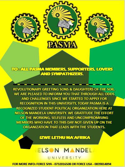 After a 18months of fighting we are finally recognized and approved at NMU