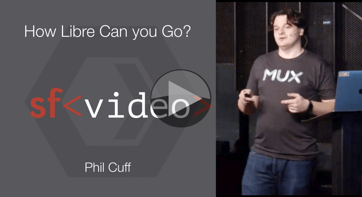 TBKnowledge's tweet photo. Video: How Libre Can you Go? – https://t.co/GPsuu22yTF – @MuxHQ's Phil Cluff explores how patent-free #VP8 streams can be widely decoded on desktop, iOS and Android using MPAG-SASH &amp; modified javascript players. @SFVidTech @GeneticGenesis #VideoJS #HLSJS https://t.co/w9lrJDcYAE