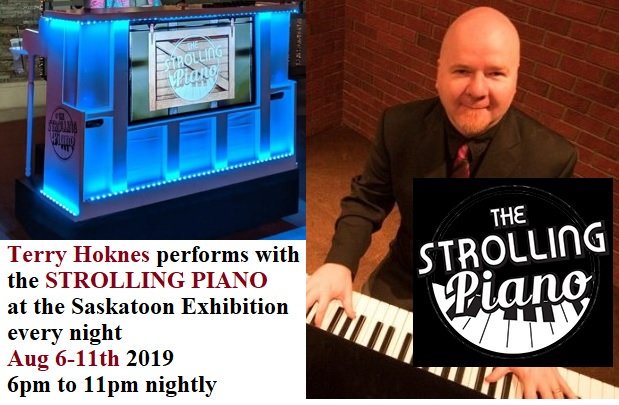 #strollingpiano
Terry Hoknes on the Strolling Piano live at the Exhibition in Saskatoon with guest appearances by Sheldon Corbett, Glenn Ens, Don Griffith