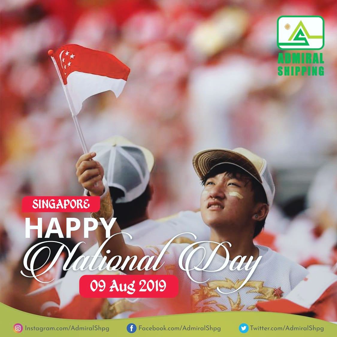 AdmiralShpg's tweet photo. From Admiral Shipping Ltd.
Happy Singapore National Day
#singapore #singaporeday #singaporenationalday #singaporenationalday2019 #singaporecity #singapore🇸🇬 #singaporean #singaporeans #singaporediaries #singapore #SunrichCompanies #AdmiralShippingLtd #AdmiralShpg #AdmiralShipping https://t.co/Ld6UanUZep