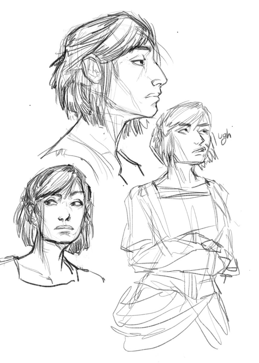 Initial sketches of a new dnd character 