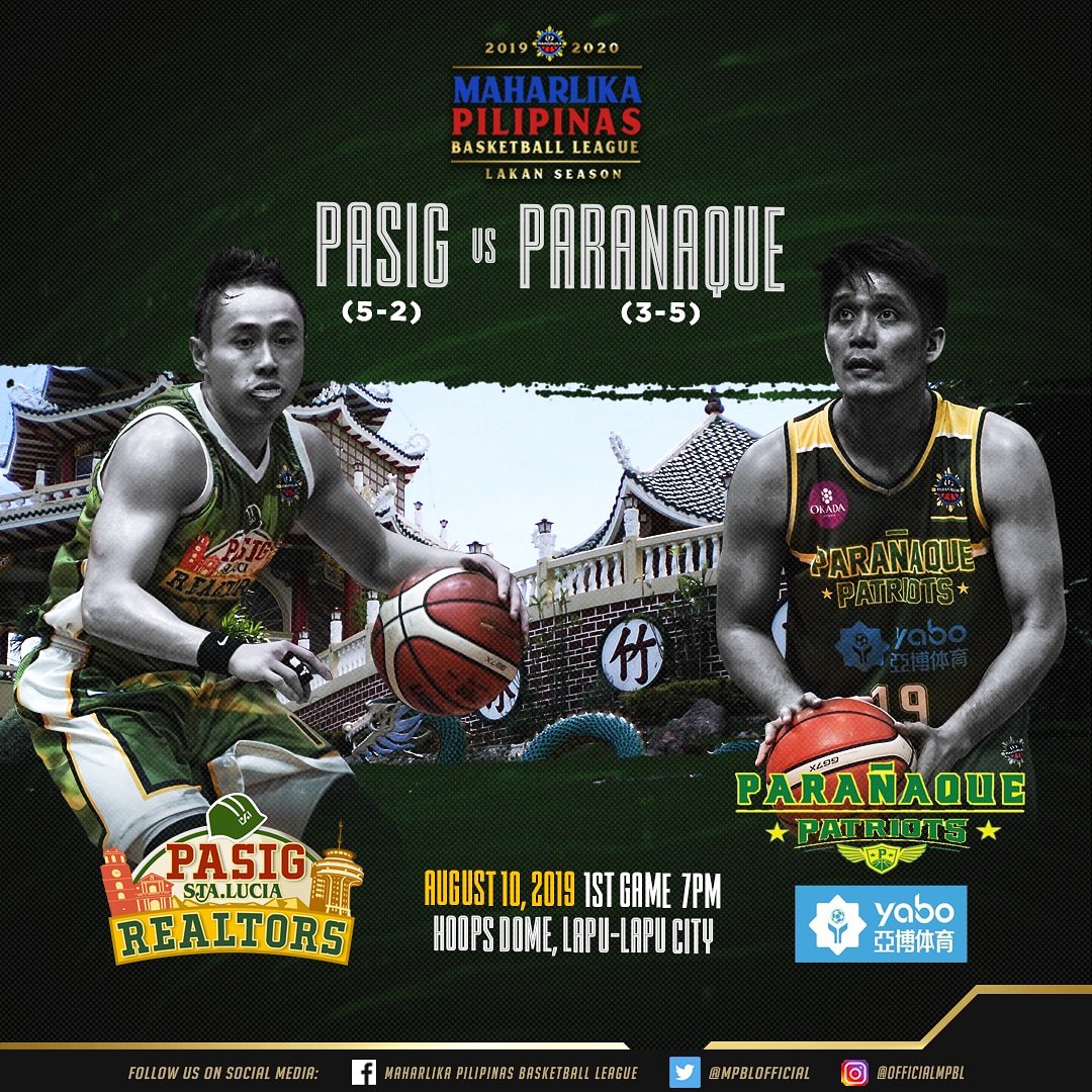 officialmpbl's tweet photo. MPBL goes to Cebu!

Pasig Sta Lucia Realtors vs Parañaque Patriots-Yabo Sports | Hoops Doom, Lapu-Lapu City | 7PM

#mpbl #LakanSeason
#LigaNgBawatPilipino https://t.co/2NMc2it3Rj