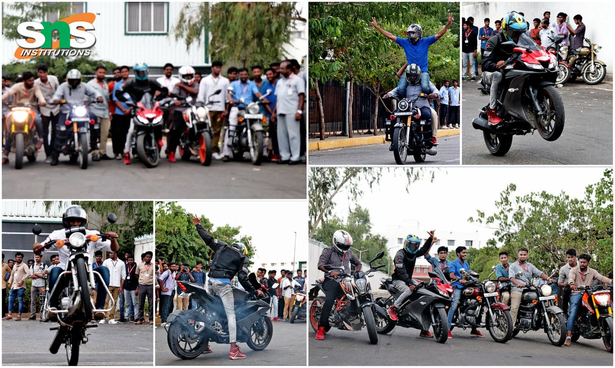 snsgroups's tweet photo. The bunch of SNS bikers mesmerizes the spectators' eyes through their stunning bike stunts! Here are some glimpses. 
#SNS #SNSInstitutions #SNSDesignThinkers
#snsct https://t.co/zReEhZATtY