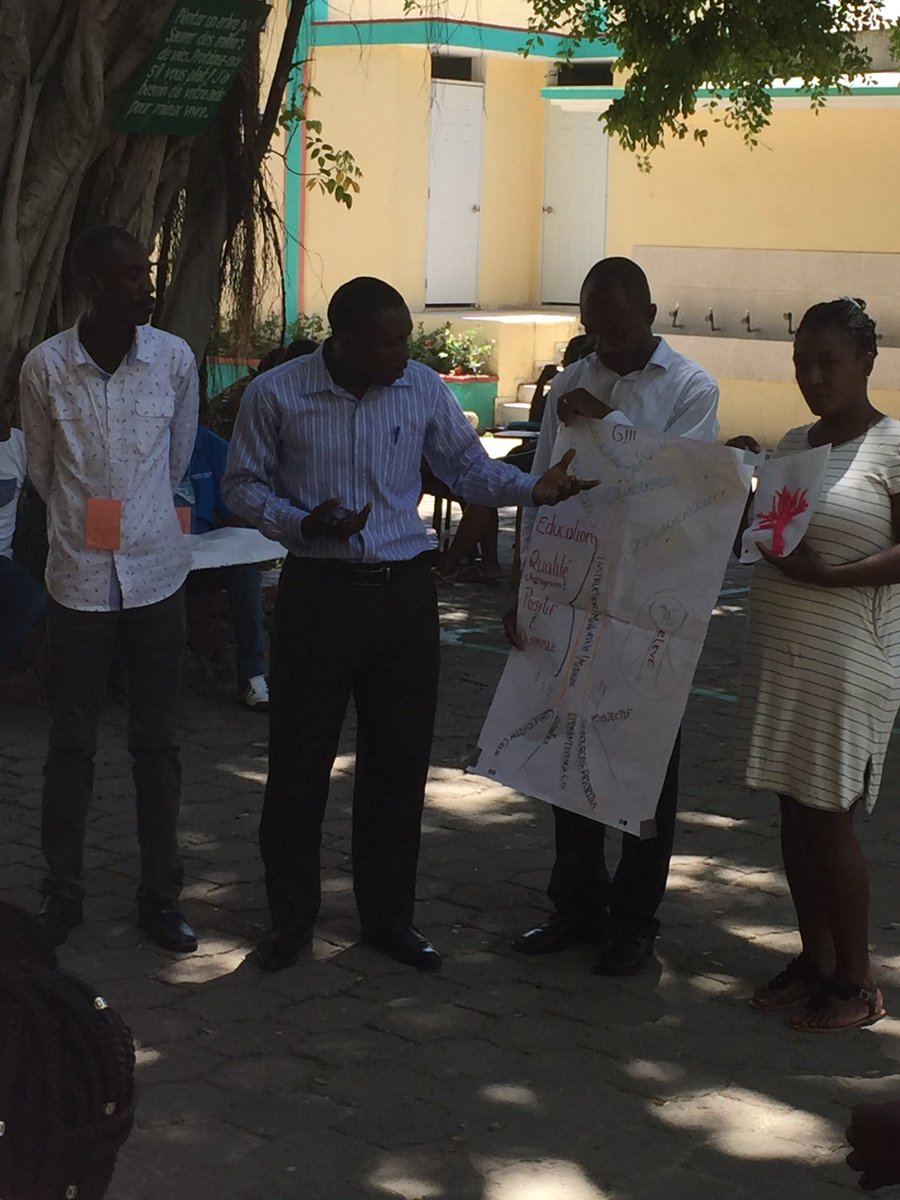 Taking risks to improve public speaking skills. Open mindset : a sure way to succeed. Proud to work with my Haitian colleagues. #ELIHaiti2019