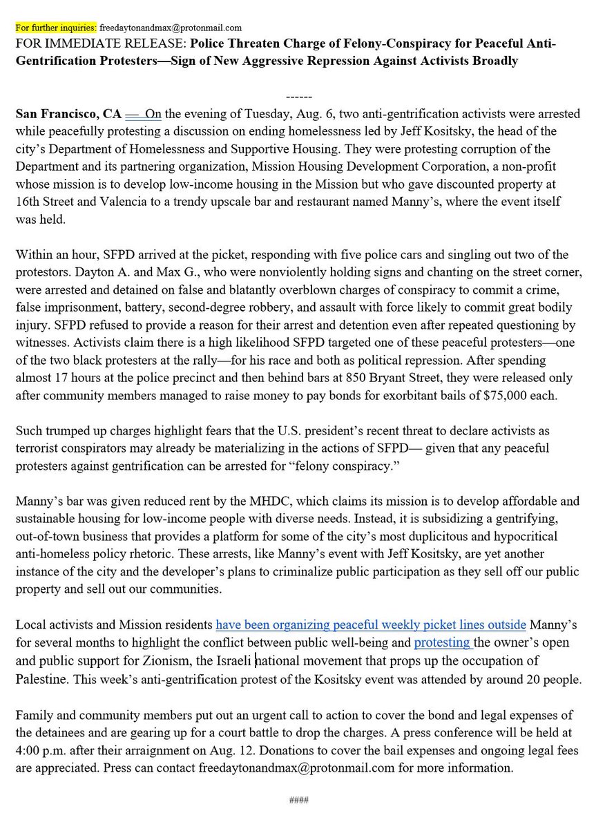 CloseTheCampsBA's tweet image. BREAKING: Community organizers detained &amp;amp; jailed. The struggle for housing &amp;amp; immigration justice are intrinsically intertwined. We rally against oppressive tech &amp;amp; in solidarity with longtime residents of the Mission against the oppressive forces of gentrification &amp;amp; displacement.