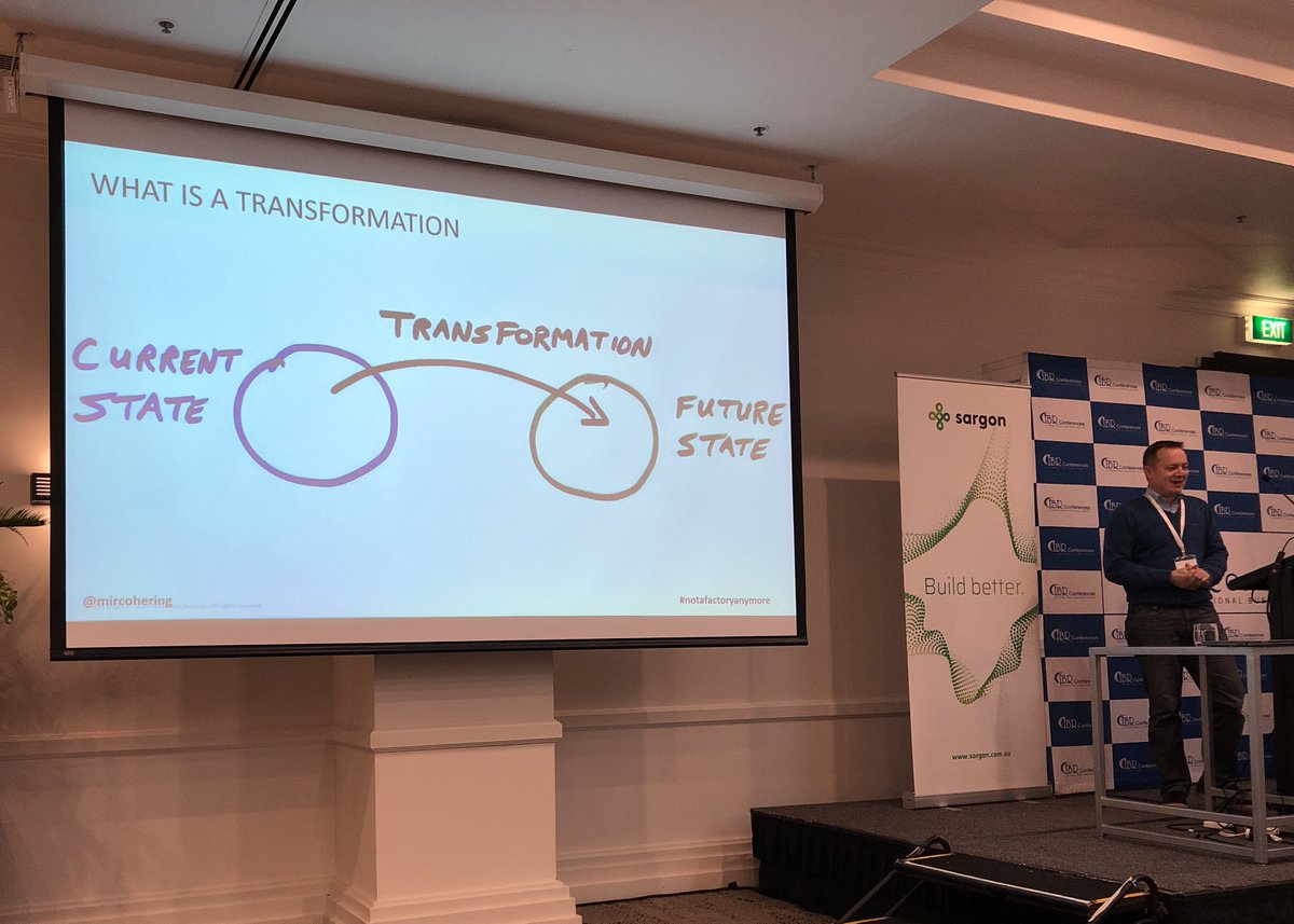 stephenhuppert's tweet photo. An interesting presentation from @MircoHering on upgrading legacy systems to agile. @IBRConference #fundtech19 https://t.co/V2K5IdXS8k