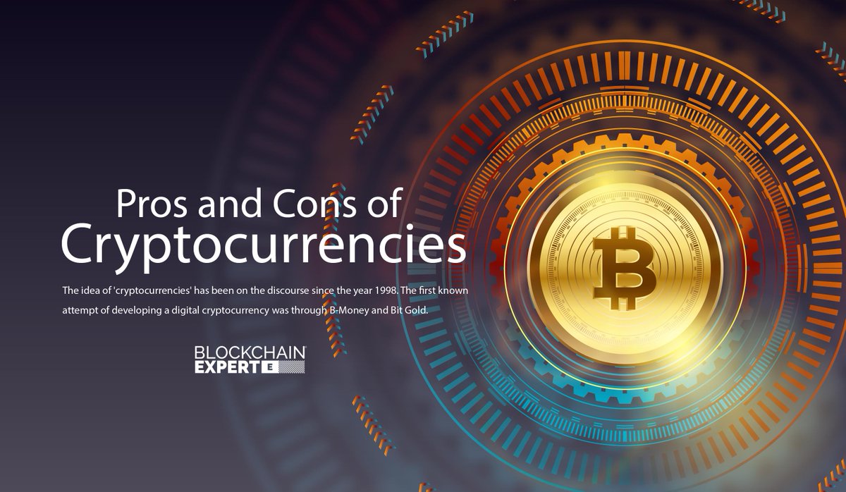 Blockchain_E's tweet photo. Pros and Cons of Cryptocurrencies
The times are a changing and as we move into this new age of #digital #currency it's important that we look into both the pros and cons of #bitcoin and other #cryptocurrencies.
Read Now: https://t.co/hzDtIalI3M
#crypto #ETH #blockchainexpert https://t.co/BnvSRaeckN