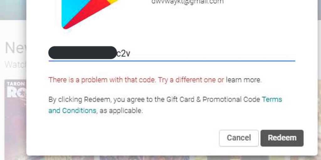 Beverlygarret01's tweet photo. @GooglePlay what’s going on, I can’t redeem it and I know you guys are aware of this https://t.co/MpNLgRq8e3
