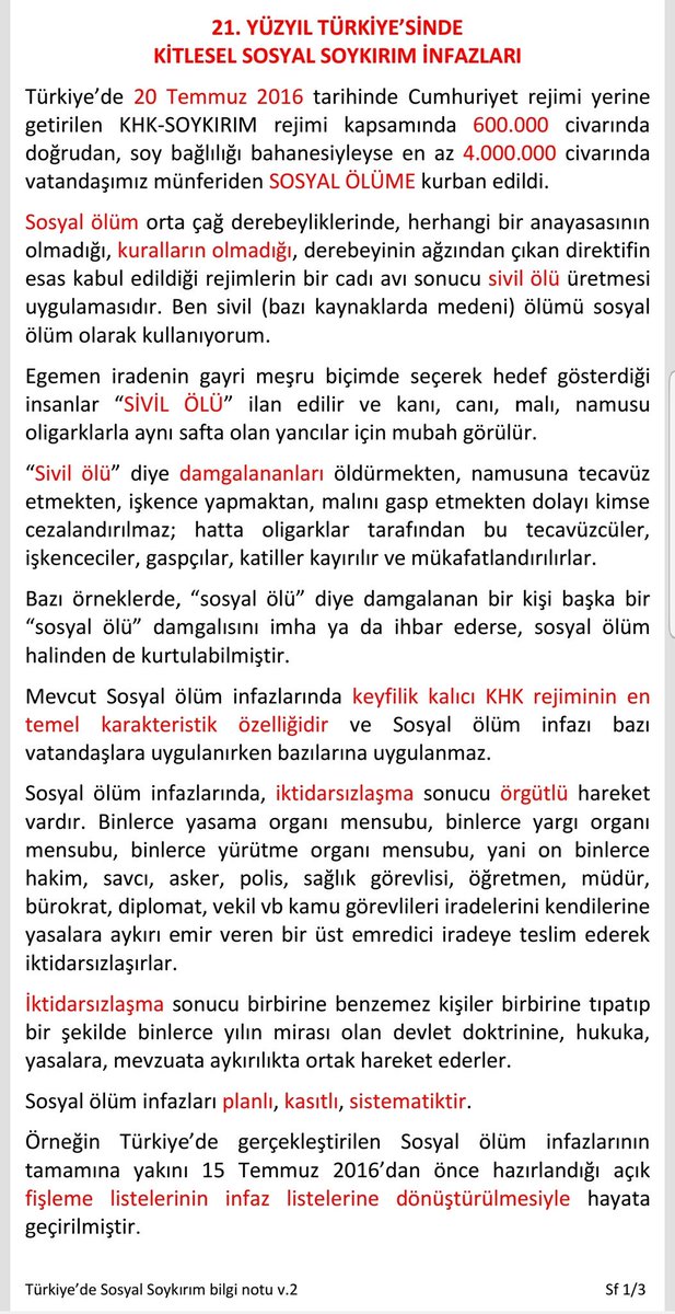 HDemirtasTR's tweet photo. #SOYKIRIM suçu #ÖRGÜTLÜ #KASITLI #SİSTEMATİK'tir.

#SOYKIRIM suçlularının "teröristlik" dayattıkları vatandaşa #sigorta şirketleri fiyat teklifi ver(e)mez!

20 Temmuz 2016 rejiminin ürünü olan #SOYKIRIM suçunun kanıtlarına 👇 de ekledim.
#DuymayanKalmasın

https://t.co/DODFYUxkIu https://t.co/jNHDi5Sguk