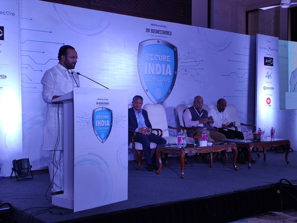SandeepNaganur's tweet photo. Hon'ble Minister Kishan Reddy addressing the delegates at the Secure India Conclave @subex @BWBusinessworld #BWSecureIndia https://t.co/qwL1WO3tP1