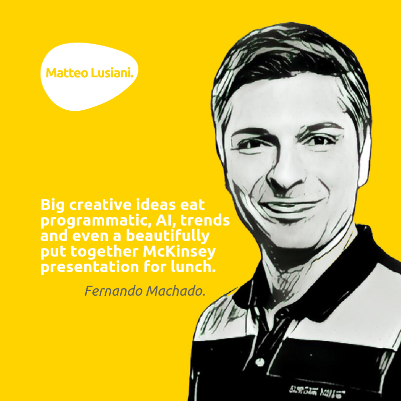 MatteoLusiani's tweet photo. Machado, Global CMO @BurgerKing, said it after the award-winning campaign that gave a #Whopper to customers who were near a McDonald's. 😜🍔 Good ideas always win. 💪💡
@fer_machado123 #burgerking #mcdonalds #canneslions #programmatic #AI https://t.co/HM5YoYAFk0