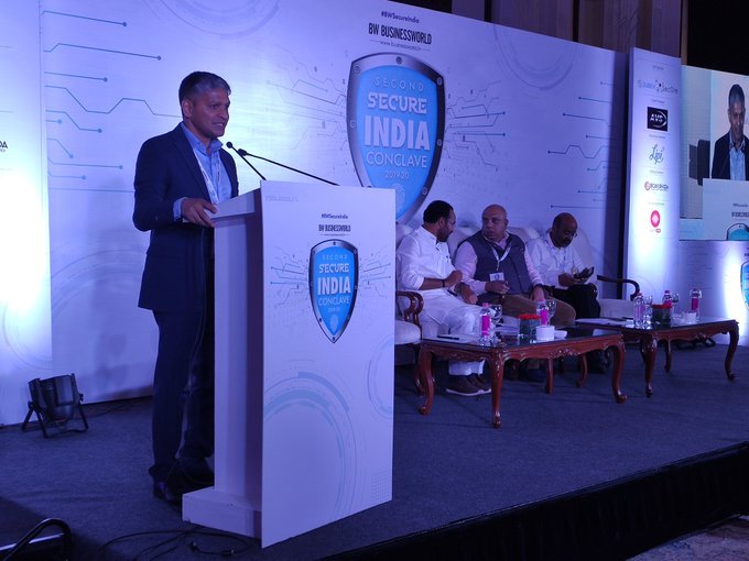 subex's tweet photo. Vinod Kumar (@VinodKPad), CEO & MD, Subex, addressing the delegates from Government, Industry and Media at the #BWSecureIndia event.
@BWBusinessworld @BWsmartcities #SubexSecure #SecureIndia #IoT #IoTSecurity #CyberSecurity #SmartCities https://t.co/d6GwKI9yKC