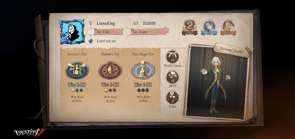 Fox72979597's tweet photo. I'm playing Identity V. Fancy a game? https://t.co/IbkIX0undR