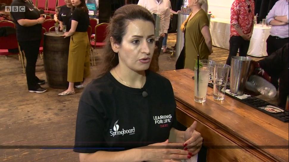 scotrefcouncil's tweet photo. Congrats to all the graduates of the #DiageoLearningforLife hospitality training, like Neda who is rebuilding her life in Scotland after fleeing Iran. Neda was on Reporting Scotland talking about her experience. Watch from 17:58 > https://t.co/PjTRsrdm7Q https://t.co/9GxwE3TbGm