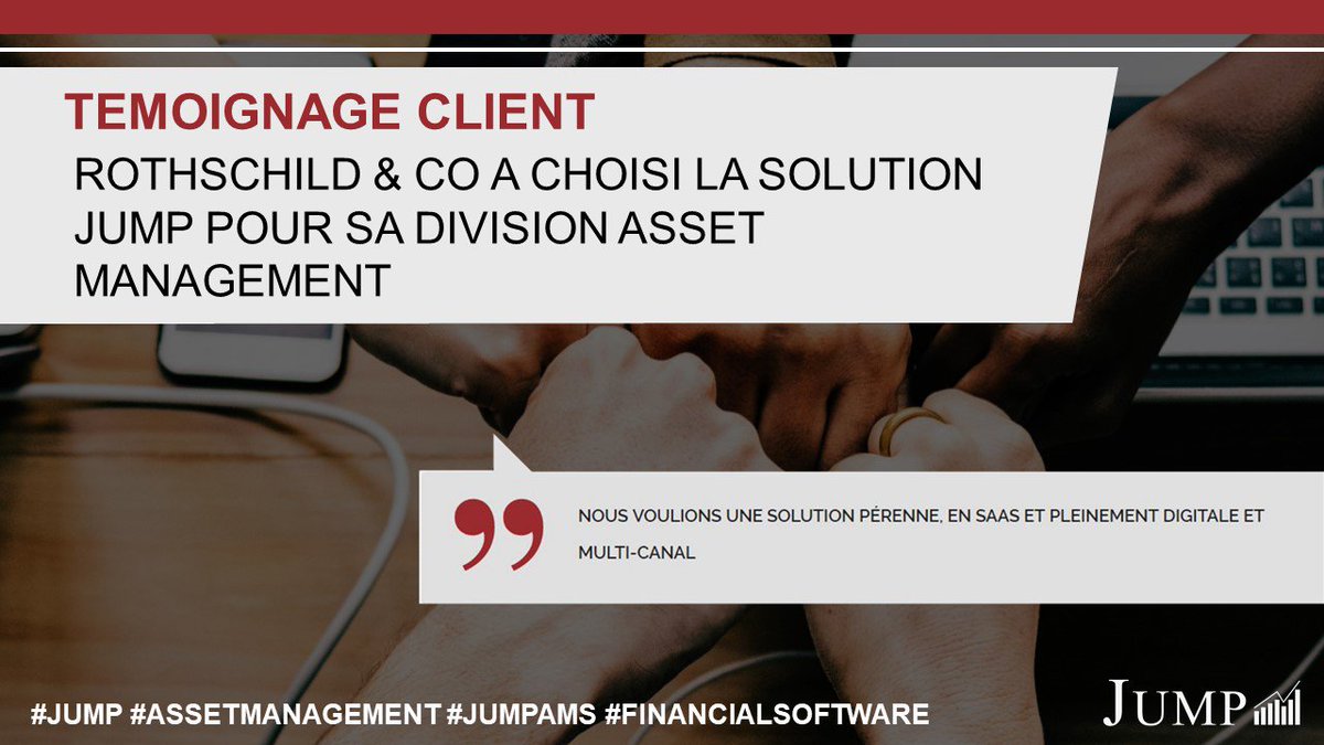 « Nous voulions une solution pérenne, en SaaS et pleinement digitale et 
multi-canal »
Découvrez le témoignage complet de Vincent Rasclard, Managing Director, Rothschild &amp; Co : jump-technology.com/temoignage-cli…