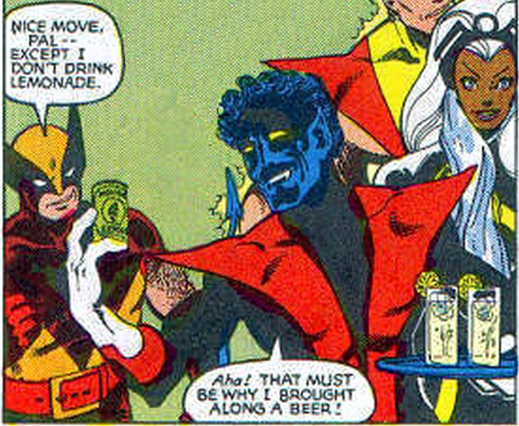 Bucketoblood's tweet photo. #xmen #comics #comicbooks #nightcrawler #wolverine #typicalcanadian #beer https://t.co/ieSThwEI7Q