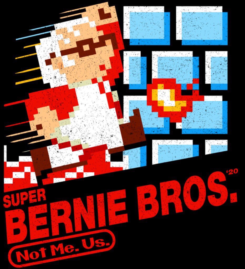 TeesForProgress's tweet image. SUPER BERNIE BROS. - BERNIE SANDERS

A design depicting Vermont Senator Bernie Sanders as a popular videogame character.

Follow, retweet, and help spread the word! 🙏
#Bernie2020 #FeelTheBern #NotMeUs #TeesForProgress

redbubble.com/people/teesfor…