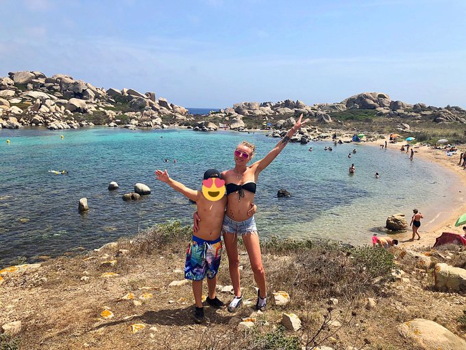 2 pic. Was an amazing day at the beautiful #IslandLavezzi with my 2 loves @AngelEmilyxxxx #Son #Corsica