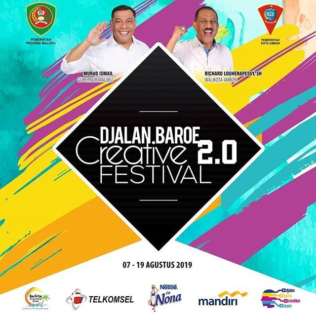 malukuevent's tweet photo. Datang dan ramaikan "Djalan.Baroe Creative Festival 2.0"
...
Festival Kuliner
PUBGLAND Competition
Recycle Art Competition
Arena Bermain Anak
Stand Up Comedy
Music
...
Tanggal 07 - 19 Agustus 2019 
Di Jalan Baru, Kel. Honipopu, Kec. Sirimau - Ambon
...
#… https://t.co/zuByFl6TJt https://t.co/6sKu3Iyf6l
