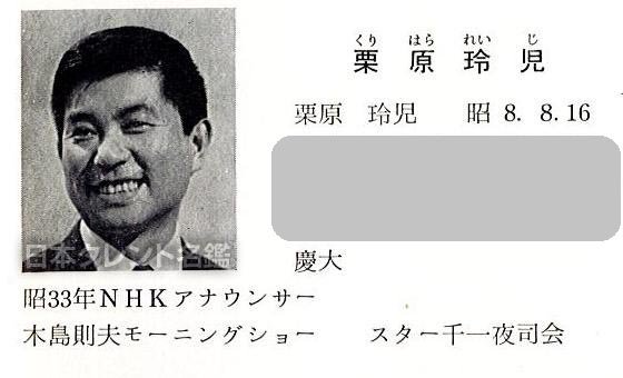 日本タレント名鑑 日本タレント名鑑history 元キャスターの栗原玲児さんが 19年8月3日に死去されました 日本タレント名鑑には1973年度版から掲載されていました ご冥福をお祈りいたします 訃報 栗原玲児 栗原はるみ 木島規夫モーニングショー