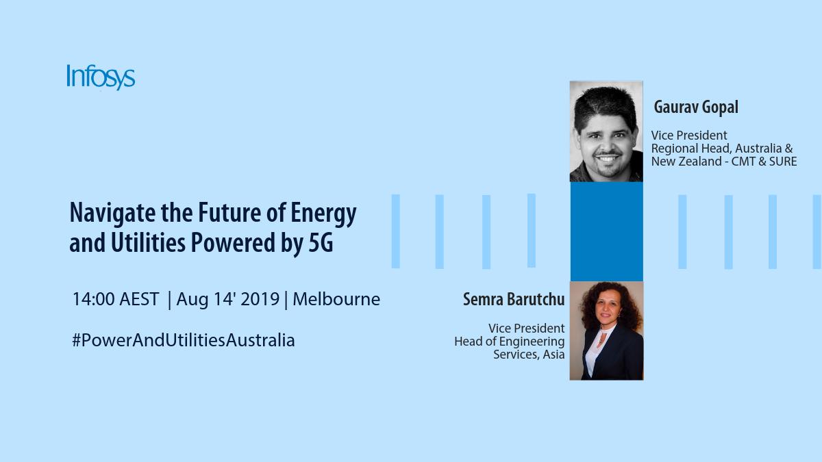 InfosysAusNZ's tweet photo. Join our session @PowerUtilityAU and discover more on how #5G will help digitise the #Utility Field Force. #PowerAndUtilitiesAustralia  #PowerGenAU #SolarVisionAU #DistribuTechAU #AusUtilityWk @infosysevents @gauravgopal13 @sbarutch https://t.co/9VU608x7xS https://t.co/oDnNWkFBi9