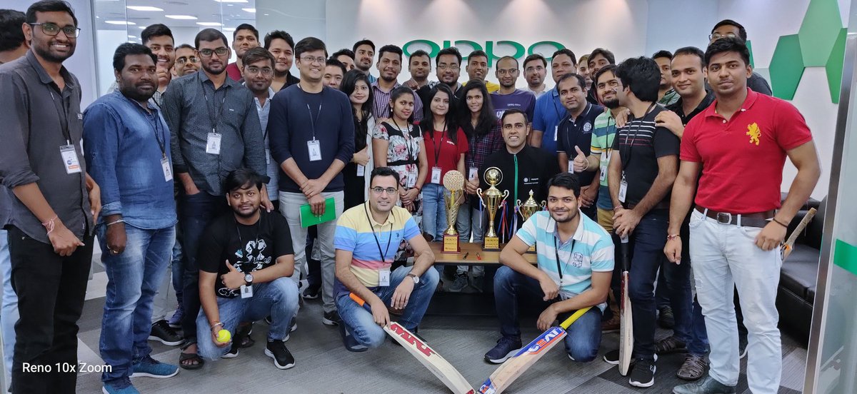 tasleemarifk's tweet photo. #WeWorkWePlayTogether
#OPPOPremierLeague (OPL)
All members are ready for the Inter Team Cricket Tournament in OPPO India R&D Center, Hyderabad.
Date: 10th Aug 2019
All of you are invited!!!
#BestWorkingPlace
#OPPOIndiaRnD https://t.co/g2JAof7HkF
