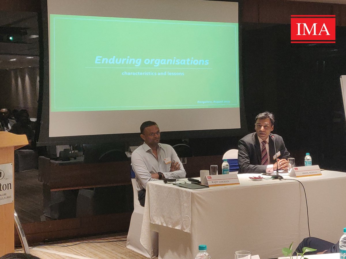 imainsight's tweet image. In conversation with @RajivCLochan , Former Managing Director and Chief Executive Officer, The Hindu Group as he discusses his learnings on enduring organisations.

#IMAInsight #forumsession #Bengaluru