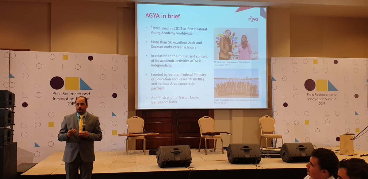 AGYA_Academy's tweet photo. Impressions from #PRIS19 in #Jordan:
#AGYA members & alumni presented the newest results of their research. The summit was organized by @PhiScience & supported by AGYA. Phi promotes South-South research cooperation beyond disciplinary boundaries.
https://t.co/dGYc1HdXXY https://t.co/bNI8XdTDqR