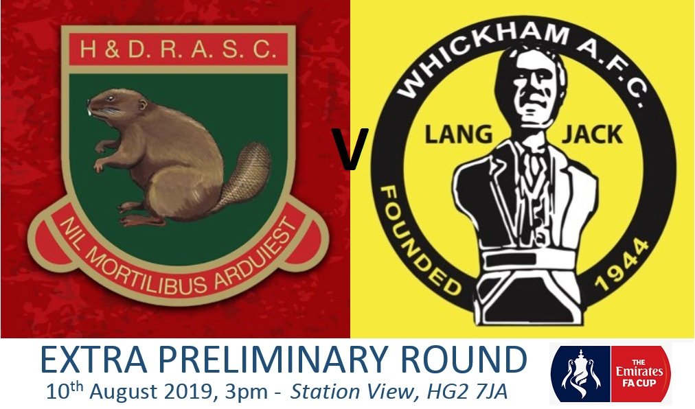 We're just a day away from our Emirates FA Cup tie against Northern League side Whickham AFC. 

We'd love you to come down and get behind the lads.

⚽️ <a href="/THERAILFC/">Harrogate Railway Athletic FC</a> v <a href="/WhickhamFC/">Whickham FC</a> 
🏆 Emirates FA Cup
🗓 Sat 10th August
🕢 3pm
🏟 Station View, HG2 7JA
💷 £6 adult, £4 conc, £1 U16