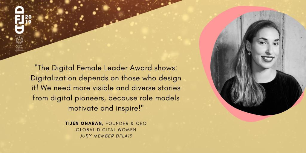 Zeig' der Welt Deinen Erfolg! Als Gründerin von <a href="/gd_women/">Global Digital Women</a>  unterstützt <a href="/TijenOnaran/">Tijen Onaran</a> Frauen um mit ihrer Erfolgsgeschichte sichtbarer zu werden. Mehr #femalepower geht nicht 🚀💪 #dfla19 #digitalfemaleleaderaward #turnthedigitalon #jury