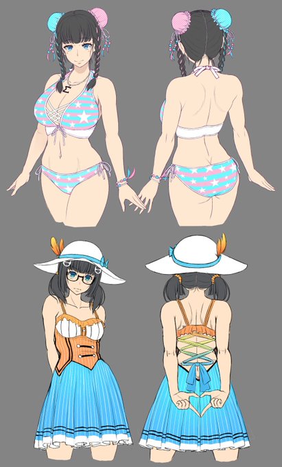 そうそう、水着のデザイン修整したんだった 