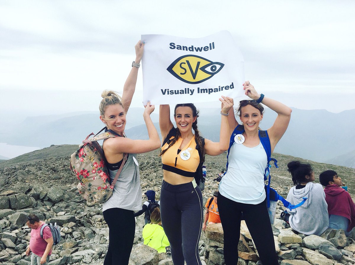 Mountain 2 of the Three Peaks 2019 is completed! 10 Miles, 26,000 steps, 4.5 hours later and Scafell Pike is ticked off the list! One more mountain to go! Let’s do this!! #sandwellvisuallyimpaired  ⛰