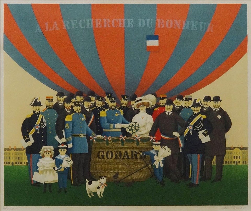 GalleryKAWAMATU's tweet photo. Jan Balet < a la Recherche du Bonheur >
ジャン・バレー「幸福の追求」

幸せ報道一色の昨今ですが、ちょうど先週よりショーウィンドウに飾っておりました！
#janbalet #lithography #リトグラフ #幸せ #marriage #結婚式 #limitededition #フランス #bonheur #気球 #お祝い #ベアブリックお仕事中 https://t.co/pgEUqDuSvU