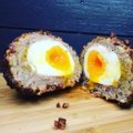 Now available <a href="/TwoLeftFeetTap/">Two Left Feet Tap</a> <a href="/HappyBellyUK/">The Happy Belly</a> soft yolk scotch eggs. A soft boiled hen’s egg wrapped in one of their delicious flavours, coated with Japanese Panko breadcrumbs. Try them along with @isabellaspreserves Hot Banana Chutney.  Possibly the most delicious thing ever. 😁