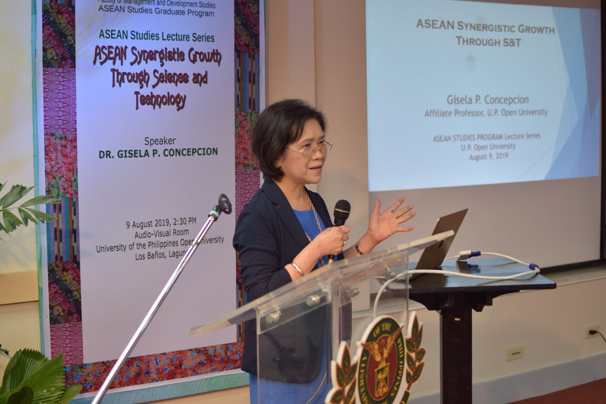 UPOUOfficial's tweet photo. ATM: Dr. Gisela P. Concepcion talks about “ASEAN Synergistic Growth Through Science and Technology” in celebration of the ASEAN Week.

Join us virtually via https://t.co/TfOsFrJtwO
#UPOpenUniversity #eLearning #ASEAN52 https://t.co/XisYpE0kiL