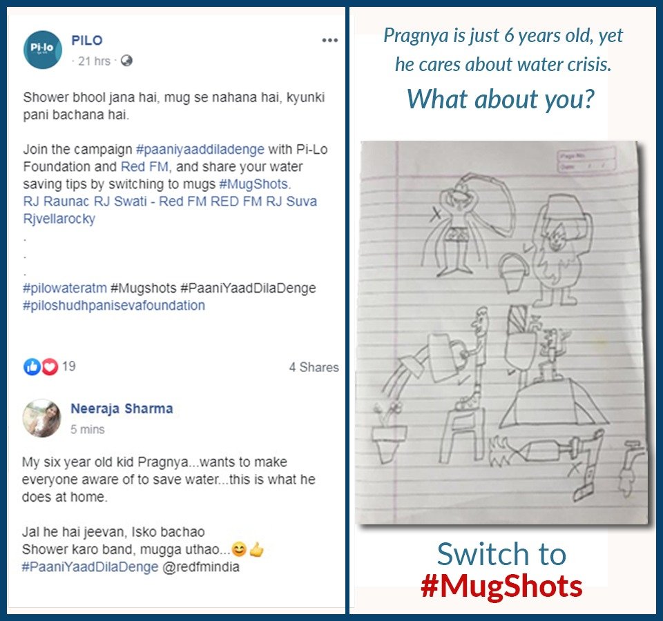 pilofoundation's tweet photo. We are proud to see people participating to save water in #PaaniYaadDilaDenge campaign by Pi-Lo foundation and @935redfm.
What about you?.
.
.
#PaaniYaadDilaDenge #Mugshots #pilowateratm #piloshudhpanisevafoundation #piloatm #pilomission #Watercrisis #savewater https://t.co/zUcV62GFSI