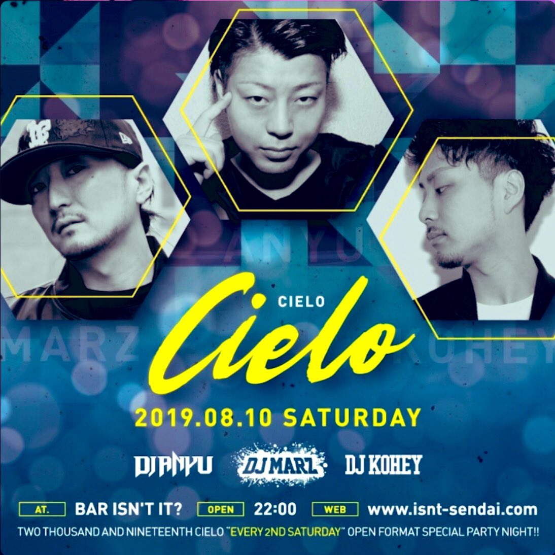 ATSUMORI68's tweet photo. 今夜より9連夜スタート🔜
⛱⛱⛱⛱⛱⛱⛱⛱⛱
Summer Greetings 2019
🔳8/9〰️🔳8/17

/Bar isn't it SENDAI https://t.co/5w9P2VVNUO