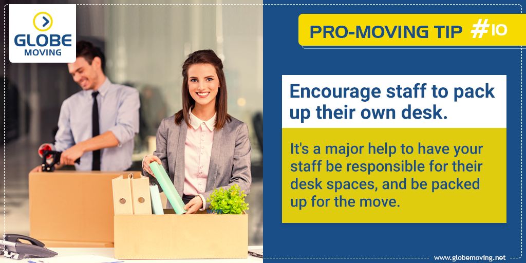gmscindia's tweet photo. We like to share this 𝗣𝗿𝗼 𝗢𝗳𝗳𝗶𝗰𝗲 𝗠𝗼𝘃𝗶𝗻𝗴 𝗧𝗶𝗽 with our customer is to encourage your staff to pack up their own desk. It's a major help to have them be responsible for their desk spaces, and be packed up for the move.
#globemoving #promovingtips #office #movers https://t.co/inBUCPvR5Q