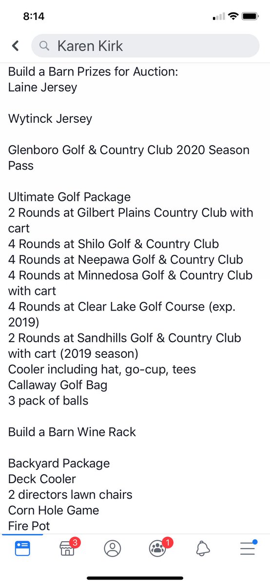 glentosh's tweet photo. Here are some auction items for tonight’s #buildabarn auction. If you can’t attend but want to bid. Shoot me a text or direct message! @GolfGlenboro @BuildABarn https://t.co/OUBbuC6fSv