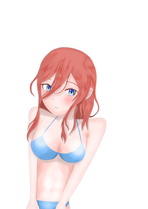 ちゃおぴんさんがTwitterに投稿した中野三玖(五等分の花嫁)のイラスト。