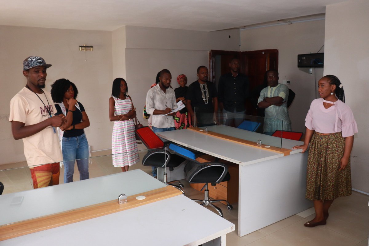 Northeast_iHub's tweet photo. #FridayFeeling Ecosystem Networking as @ChildVoice Nigeria team stopped by to visit our innovation campus.

The team led by Country Director Nari Welye @NWelye were taken on a tour of the campus by our Programs team. 

Welcome to our family guys! Really glad you stopped by. https://t.co/sVXZpJm7PU