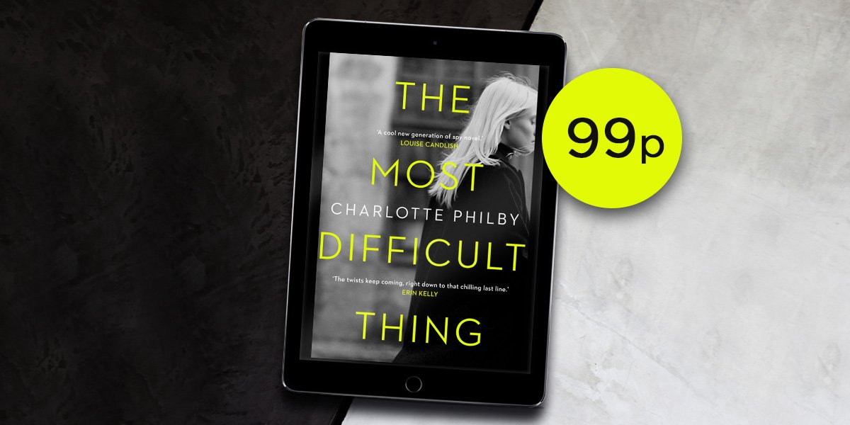 Hemlock_Press's tweet photo. This August you really need an edge-of-your-seat thriller to relax in the sunshine with, and don't worry, we've got you covered with @philbycharlotte's #TheMostDifficultThing for just 99p! https://t.co/ZdTJWmWBxI https://t.co/n6vGhhCuqU