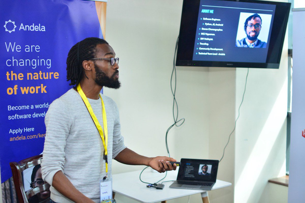 droidconke's tweet image. @TheDancerCodes sharing his memoirs of a Technical Team Lead in Room 3.
#droidconke #droidcon #nairobi #android #flutter #kotlin 
@droidconke @googleafrica @googledevs @Andela_Kenya @usehover @SafeBoda_Kenya @earlycamp @jetbrains