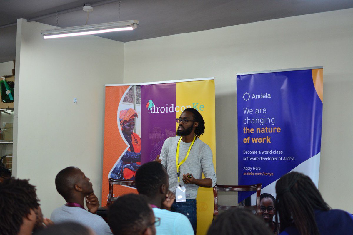 droidconke's tweet image. @TheDancerCodes sharing his memoirs of a Technical Team Lead in Room 3.
#droidconke #droidcon #nairobi #android #flutter #kotlin 
@droidconke @googleafrica @googledevs @Andela_Kenya @usehover @SafeBoda_Kenya @earlycamp @jetbrains