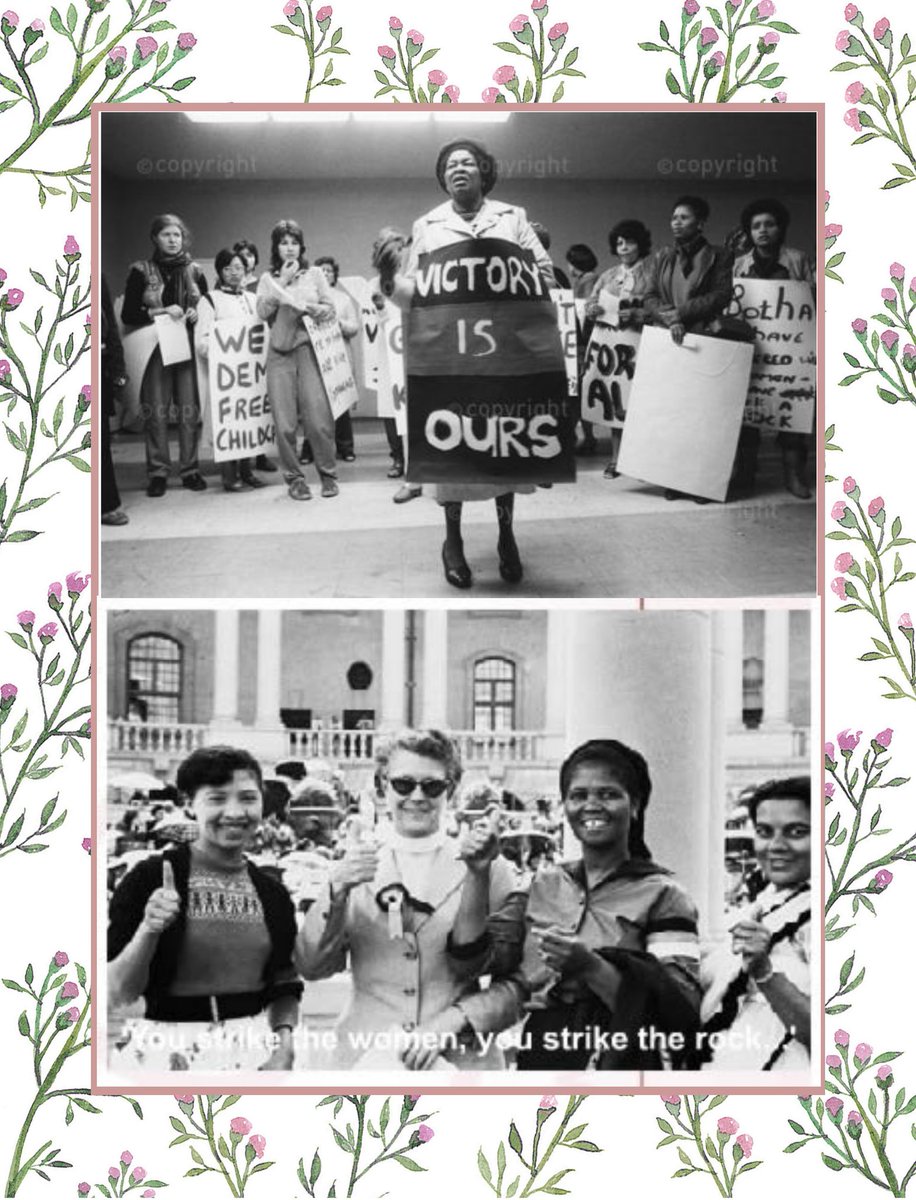 "When you strike the womxn, you strike the rock!" Womxn's March of 1956. Happy Womxn's Day.