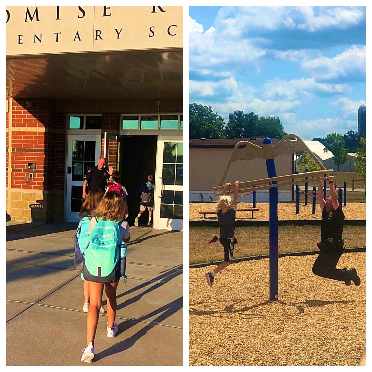 Officer Guith doing his part to build positive relationships around PRE each day!   #pre1920