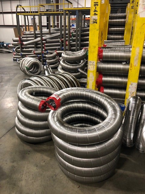 NEChimneySupply's tweet photo. Coiled and coming to a chimney near you! #chimneyliners
#buildingabetterproduct #teamsthatrock https://t.co/pKuvBiWGhH