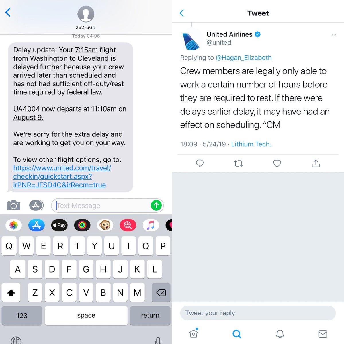 Hagan_Elizabeth's tweet photo. .@united I’m noticing a trend with your lack of ability to plan well. Maybe you all should consider having back up plans in place so you don’t ruin people’s schedules repeatedly. https://t.co/ZKGRpNHdD3