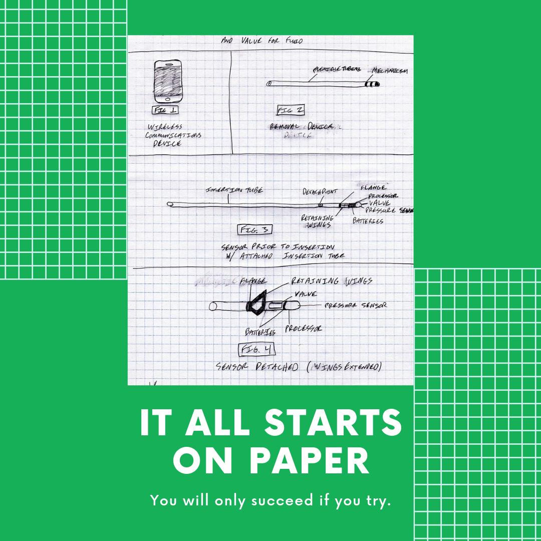 The idea comes to life when pen hits the paper, moving forward to the next step-design. The humble beginnings of the Connected Catheter. 
#idea, #creation, #meddevice, #connectedcatheter, #innovation, #succeed, #beginnings, #invention, #catheter, #design, #followourstory